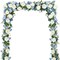 2 Pack Artificial Peony Flower Garland – 6ft Silk Peony Garland Vine in Blue & White – Peony Silk Roses for Wedding Arch, Party, and Table Decor